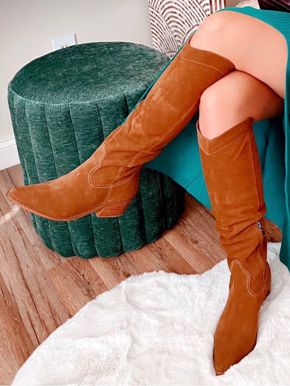 Nine West Orece Western Boots in Congac. Size 7.5